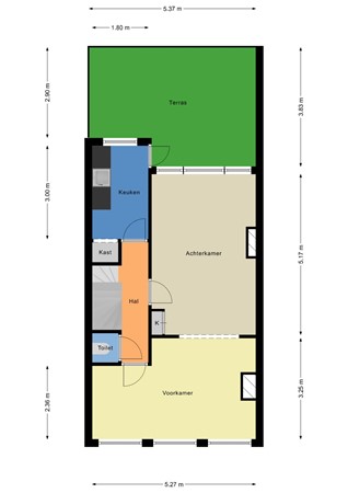 Floorplan - Putsebocht 59B, 3073 HD Rotterdam